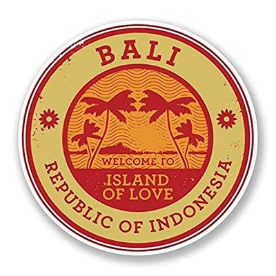 Bali Indonesia Vinyl Sticker Graphic - Die Cut Sticker, High Resolution Top Grade Vinyl