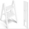 SOLADDER Step Stool, 2 Step Ladder with Anti-Slip and Wide Pedal, Portable Iron Foldable Stepladder for Home and Kitchen, 300lbs - White view 1