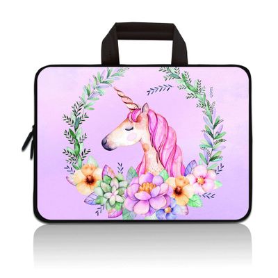 11" 11.6" 12" 12.1" 12.5 Inch Laptop Carrying Bag Case Notebook Ultrabook Bag Tablet Cover Neoprene Sleeve Briefcase Bag Compatible with Samsung Google Acer HP DELL Lenovo Asus(Purple Unicorn)