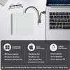 ROOFULL External CD DVD Drive for Mac Laptop, USB 3.0 & USB-C Portable CD Reader Writer Burner DVD Player ROM+/-RW Disc Drive with Carrying Case for Apple MacBook Windows 11 PC Computer, White view 4