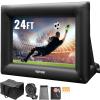 VEVOR Inflatable Projector Screen for Outside with 350W Air Blower Inflatable Screen Oxford Fabric Material Blow Up Screen for Outdoor Movie Supports Front/Rear Projection view 1