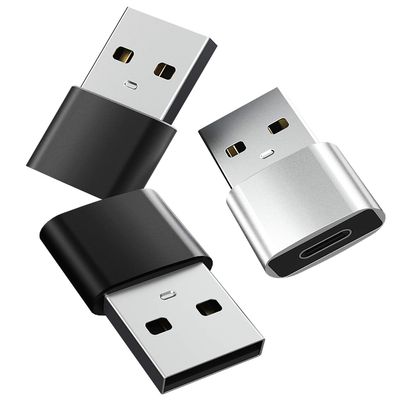 zoyuzan 3 Pack USB C Female to USB Male Adapter, Fast and Safe Charge, Durable Aluminum Casing, Easy to Use, No Installation Required