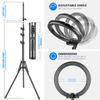 Neewer 18-inch RGB Ring Light with APP Control, Dimmable Bi-Color 3200K-5600K CRI 97+ LED Ring Light with Stand, 0-360 Full Color, 9 Scenes Effect for Selfie/Makeup/Party/Vlog/YouTube/Photography view 3
