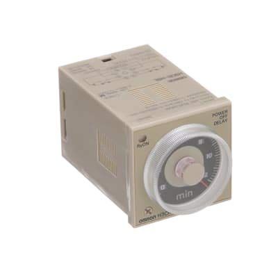 H3CRH8LAC100120M Timer; DPDT; Power Off-Delay; Analog-Set; 0.05sec-12min; 100-120VAC; Long Body; 8-Pin, H3CR-H8L AC100-120 M