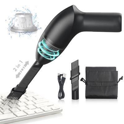 EASYOB Keyboard Cleaner|Mini Vacuum for Desk, Handheld Cordless Computer Vacuum Rechargeable (with LED Light) for Cleaning Hairs, Crumbs for Desktop, Piano, Car Interior & Sewing Machine Clean [A043]