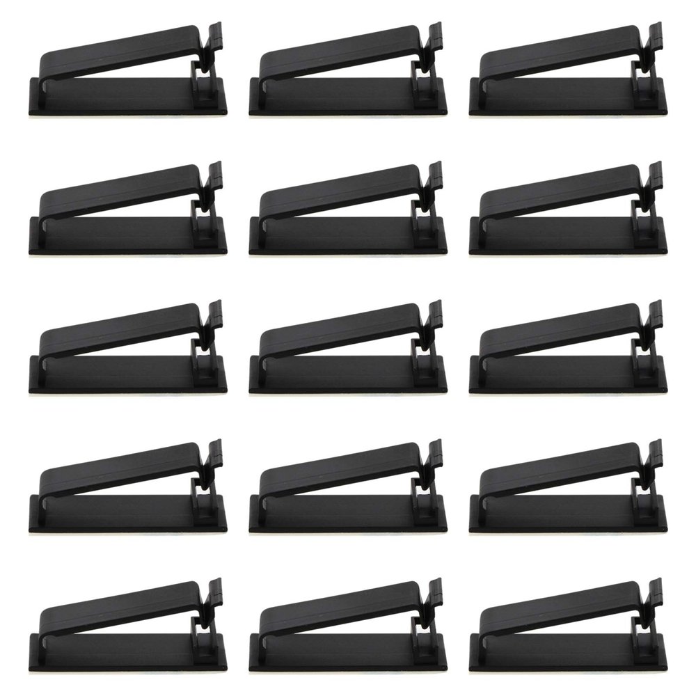 Hemobllo 20pcs Self-Adhesive Cable Holder Clips for Wire Organizer for USB Power and Tv Keep Your Space Neat and Tidy Design