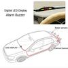 TOTMOX LED Display Parking Assistants Double CPU Security Reversing Parking Radar Sensor Car Vehicle with 4 Sensors Alarm Buzzer Reminder Safe Driving, Rear Parking Sensor Kit, White view 3