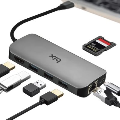 8 in 1 USB Type-C Multiport Dock USB Hub