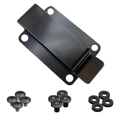 HolsterBuilder Holster Metal Belt Clip - Universal Kydex OWB Belt Clip Attachment for Holsters, Mag Pouches, Knife Sheaths, Concealment & More - Flat Base Anodized Stainless Steel Clip Made in the USA