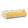 Aston & Arden Striped Beach Towel - Oversized 35 x 70 Soft Plush Thick Cotton, 600 GMS Heavy & Luxury for Pool Chairs, Resort, and Hot Tub, Yellow/Navy view 1