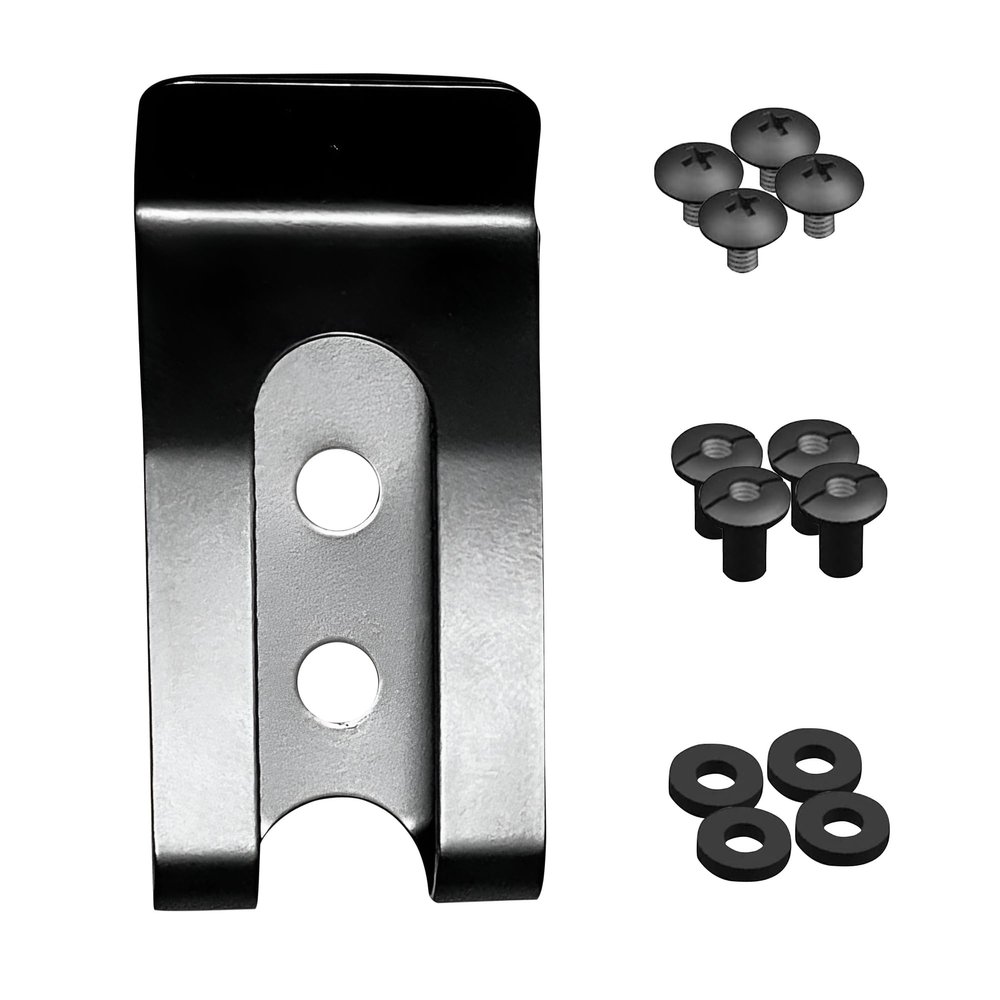 HolsterBuilder Mini Metal Belt Clips Ideal for Kydex Holster & Sheath Attachments, Durable Double-Hole Belt Clip Clasp for Knife Sheaths, Wallets, Mag Pouches, Knife & More