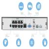 Amcrest 4K Security Camera System w/ 4K 8CH PoE NVR, (4) x 4K (8-Megapixel) IP67 Weatherproof Metal Turret Dome POE IP Cameras (3840x2160), Pre-Installed 2TB HDD, NV4108E-IP8M-T2599EW4-2TB (White) view 4