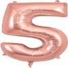 OAKTREE UK 603554 Oaktree 34" Number 5 Rose Gold view 1