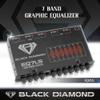 Black Diamond EQ7LS 7-Band Stereo Equalizer/Crossover Pre Amp Equalizer Car Audio EQ with Front Rear + Sub Output view 3