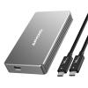 ANYOYO 40Gbps M.2 NVMe SSD Enclosure with Aluminum Alloy Heat Dissipation, No Noise External SSD Case Compatible for Thunderbolt 4/3/USB4, Support M/B+M Key SSD, Tool-Free Installation