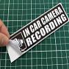 (4 Pack) 5.3"x1.35" - in Car Camera Recording - Vehicle Car Truck Video Dash Cam On Board Bumper Window Safety Security Caution Warning Adhesive Vinyl Decal Label Sticker view 3