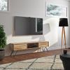 SIMPLIHOME Hunter SOLID MANGO WOOD 68 Inch Wide Industrial TV Media Stand in Natural for TVs up to 75 Inches, For the Living Room and Entertainment Center view 2