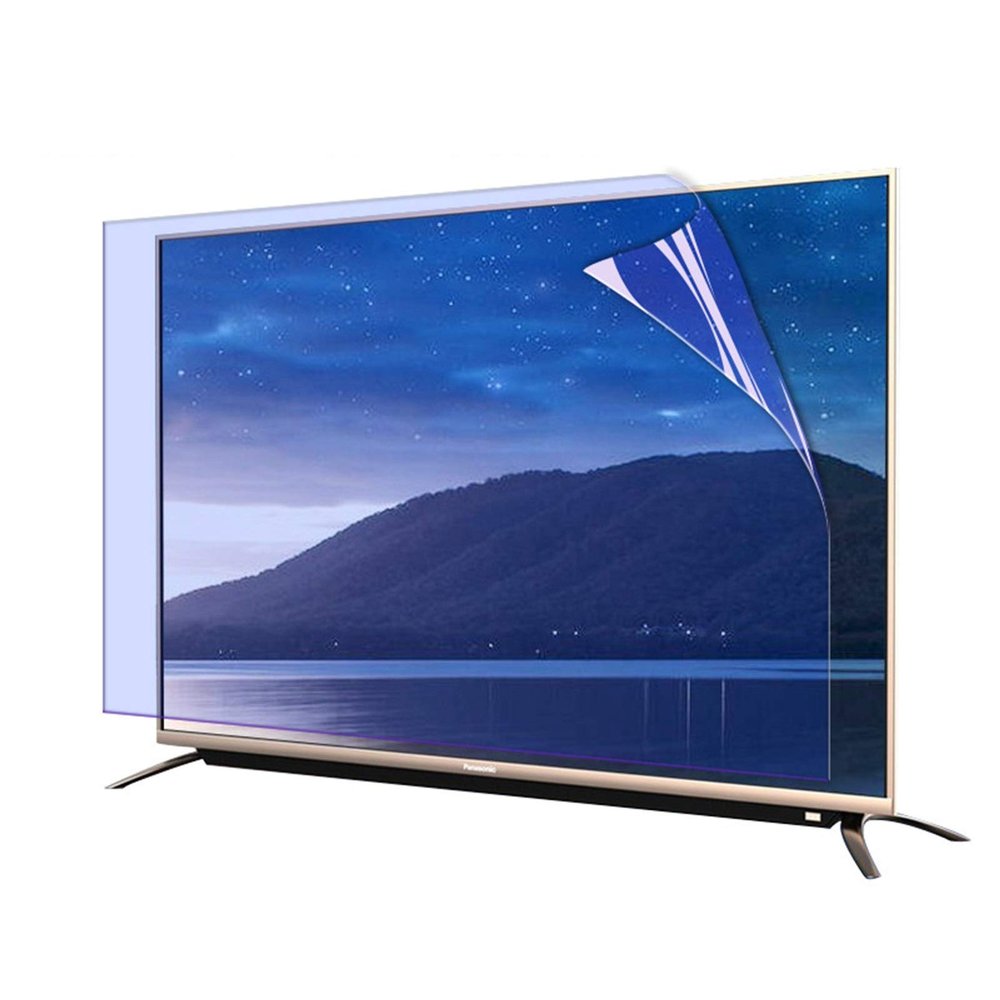 Anti Blue Light Screen Protector for 32-75 Inches TVTransparent/Frosted Filter Out Blue Light Relieve Computer Eye Strain and Help You Sleep BetterCustomizable ALGFree