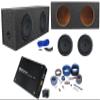 KICKER (2) 48CWR104 COMPR10 10" 1600W Subwoofer Bundle with Krypton-M2 Mono Amplifier & Rockville RD10 Sealed Subwoofer Enclosure Sub Box & Rockville RWK4CU Wire Kit & Installation Kit (5 Items) view 1