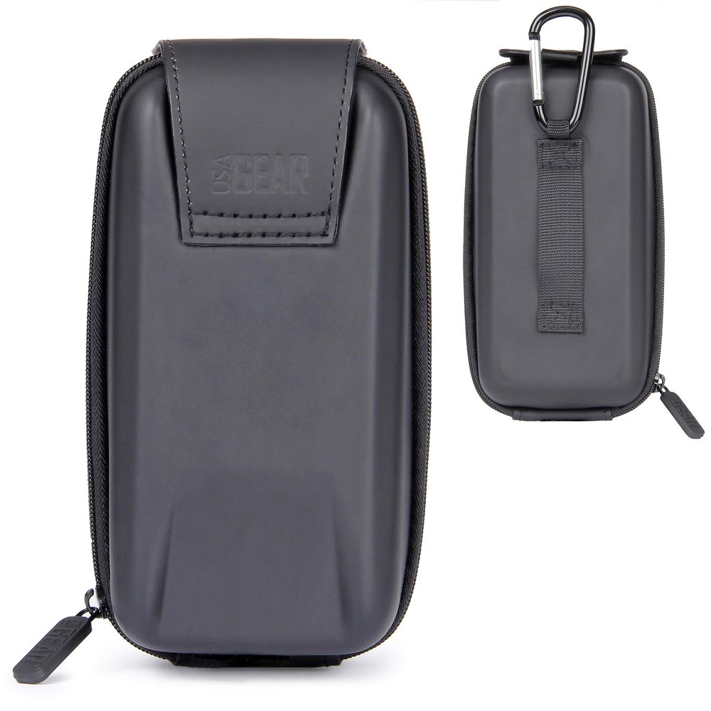 USA Gear Audio Glasses Case - Hard Glasses Case with Top Loading Design, Belt Loop, and Carabiner Compatible with Bose Alto Audio Sunglasses, Bose Rondo Bluetooth Glasses, and More Smart Glasses