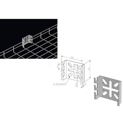 Kable Kontrol Spider Bracket  Wall Support Brackets - Wire Mesh Tray Cable Management Rack Cable Basket, Zinc Plated Steel NEC Approved for Network, Fiber Optic, Cabling Accessory