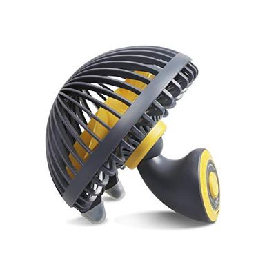 INTOPIC USB Mushroom Design Mini Table Desktop Fan Removable Cover for Easy Cleaning Home Office, 13W X 12.6L X 14H cm, FAN-05