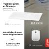 Lenovo 510 Wireless Combo with 2.4 GHz USB Receiver, Slim Full Size Keyboard, Full Number Pad, 1200 DPI Optical Mouse, Left or Right Hand, GX30W75336, White view 3