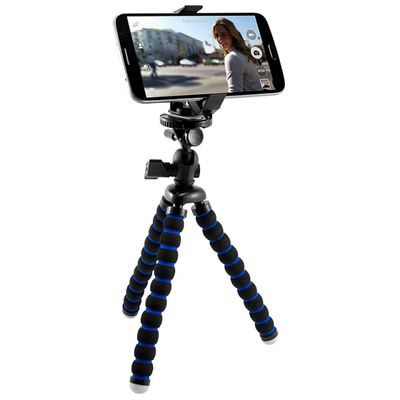 TRACKINGFORLESS 11-inch Tripod Mount with Phone Holder for Smartphones and Digital Cameras, Flexible Portable Stand, Video Selfie Stick, Compatible with iPhone 12, 11, XS, XR, Galaxy S20, Note 10