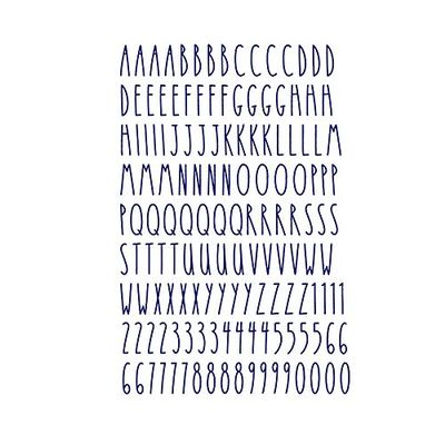 Imagnt Studio Organizing Decal ABC Set Alphabet Letters & Digits in Skinny Font - DIY Crafts Stickers (Royal Blue, Letter Height- 3 inches)