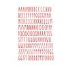 Imagnt Studio Organizing Decal ABC Set Alphabet Letters & Digits in Skinny Font - DIY Crafts Stickers (Red, Letter Height- 3 inches) view 1