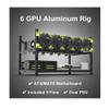 6/8 GPU Aluminum Stackable Open Air Mining Computer Frame Rig Ethereum Veddha (6 GPU+5FANS) view 1