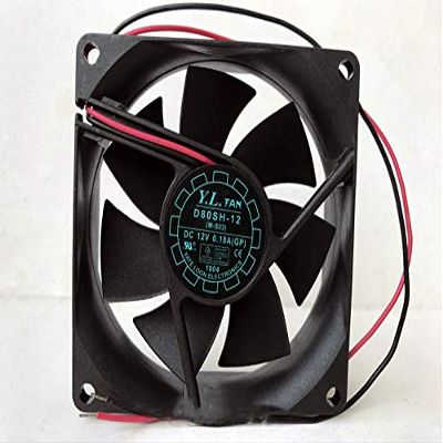 ROBOCRAZE 12V 80MM 80x80x25MM Desktop Computer Cooling Fan, 2-Pin, 2.52W, 70000RPM, 555CFM, 23dBA, Copper, 80mm Fan