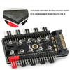 PC Chassis Fan Hub, 4pin CPU Cooling Computer Tempreture Regulator Splitter with PWM Cable for Extended Motherboard Interface(SATA Interface) view 4