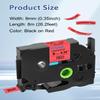 Cruxer 50 Pack Replacement for P-Touch TZe-421 TZ-421 Label Tape Black Text on Red Laminated 9mm 0.35" Compatible with Ptouch PT-D200 PT-D210 PT-D400 PT-D450 PT-D600 PT-H100 PT-1230PC Label Maker view 2