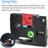 Cruxer 50 Pack Replacement for P-Touch TZe-421 TZ-421 Label Tape Black Text on Red Laminated 9mm 0.35" Compatible with Ptouch PT-D200 PT-D210 PT-D400 PT-D450 PT-D600 PT-H100 PT-1230PC Label Maker view 4