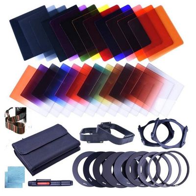 42in1 DSLR Filter Set Camera Filtro Full Kit Gradient Color Square ND Filter 24 ColorsGradient Color Square Suit for DSLR Camera(42in1 Filter Set)