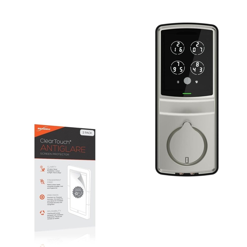 BoxWave Screen Protector Compatible with Lockly Secure Pro - ClearTouch Anti-Glare (2-Pack), Anti-Fingerprint Matte Film Skin