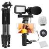 Movo Smartphone Vlogging Kit with Shotgun Microphone for Camera - Smartphone Microphone for iPhone and Android Adapter - LED Camera Light - Lightweight Tripod for Camera with Mobile Phone Tripod Mount view 1