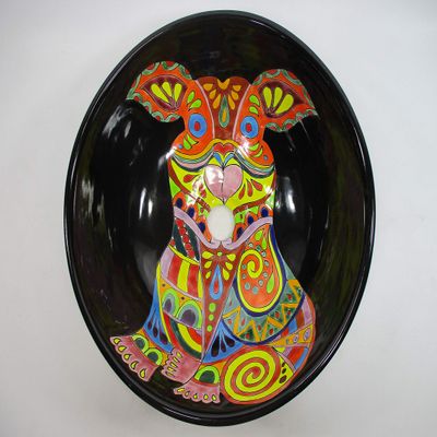 15" round TALAVERA VESSEL SINK Mexican handmade ceramic bathroom basin, folk art