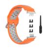 BabyValley Band Compatible with Huawei Watch Fit Silicone Two-color Wristband with Tools, Waterproof Bracelet Replacement Sport Strap for Watch Fit Smartwatch (Orange+Gray) view 4