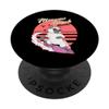 Funny Meowmi Beach Florida Miami Cat Surfer Surfing Kitten PopSockets Swappable PopGrip view 1
