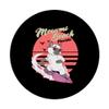 Funny Meowmi Beach Florida Miami Cat Surfer Surfing Kitten PopSockets Swappable PopGrip view 3