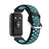 BabyValley Band Compatible with Huawei Watch Fit Silicone Two-color Wristband with Tools, Waterproof Bracelet Replacement Sport Strap for Watch Fit Smartwatch (Black+Teal) view 2