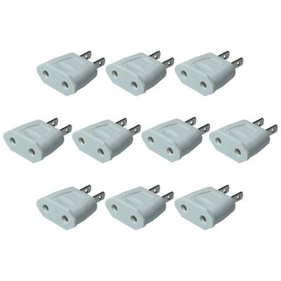 10pcs/lot Top EU Euro Europe to US American USA Power AC Wall Plug Converter Travel Adapter Home Use Adaptor Electrical Socke(White)