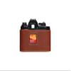 for Nikon EM Case, BolinUS Handmade Genuine Real Leather Half Camera Case Bag Cover for Nikon EM Camera with Hand Strap (LavaBrown) view 2