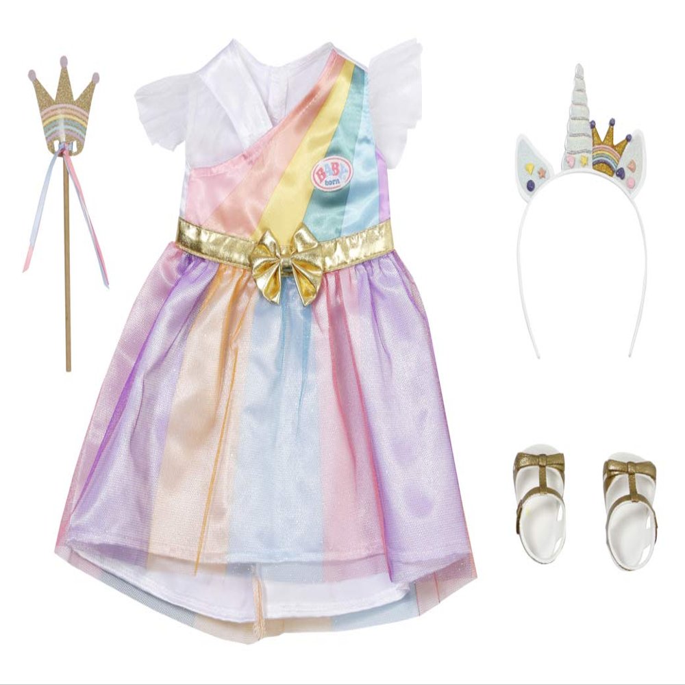 BABY born Fantasy Deluxe Princess 43cm - Toy for Kids - Easy for Small Hands, Creative Play Promotes Empathy & Social Skills, for Toddlers 3 Years & Up - Includes Dress, Shoes, Hairband and Wand