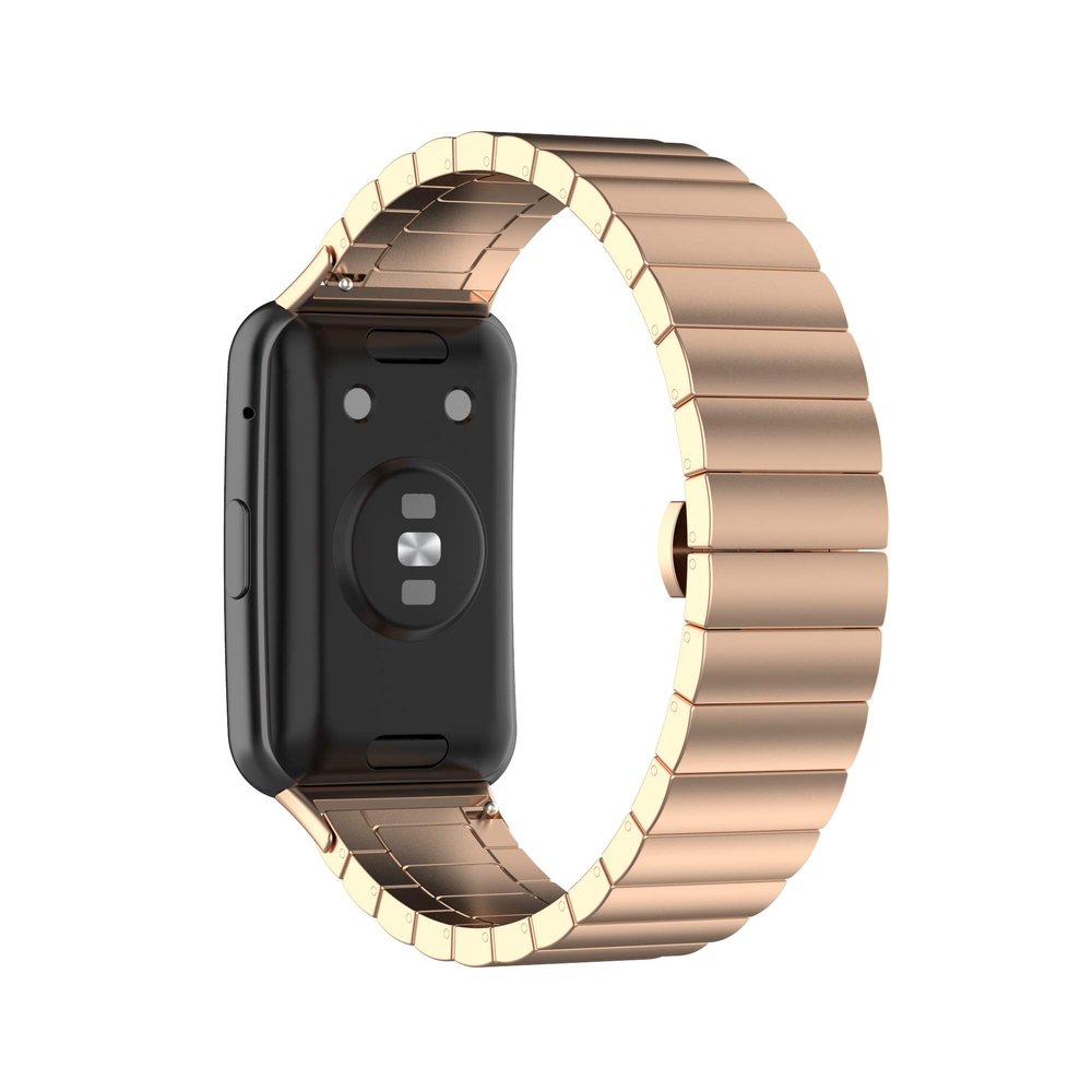 BabyValley Band Compatible with Huawei Watch Fit Band Stainless Steel Strap Metal Bracelet with Tools Wristband Replacement Bands for Watch Fit (Rose Gold)