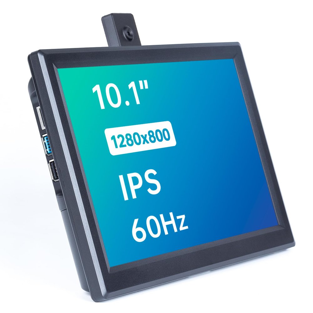 SunFounder 10.1'' IPS Display for Raspberry Pi - 10.1 Inch Portable Laptop Monitor, 1280*800 Resolution, Cooling Fan (Non-Touch)