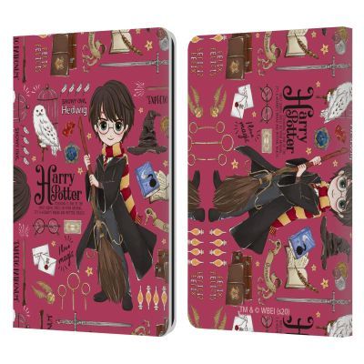 Head Case Designs Officially Licensed Harry Potter Harry Pattern Deathly Hallows XXXVII Leather Wallet Case Compatible with Kindle Paperwhite 1/2 / 3