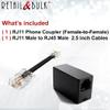 RetailAndBulk 1-Pack RJ11 to RJ45 Adapter Phone Line to Ethernet  RJ11 Female to RJ45 Male for Landline, Fax, DSL Modem Connection (Black, Made in USA) view 4
